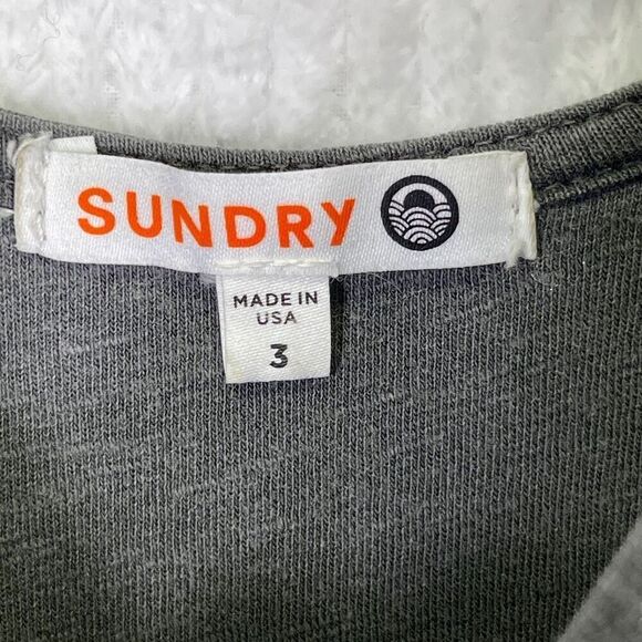 Sundry Gray Twist Front Sleeveless Maxi Dress Size 3 - Picture 7 of 11